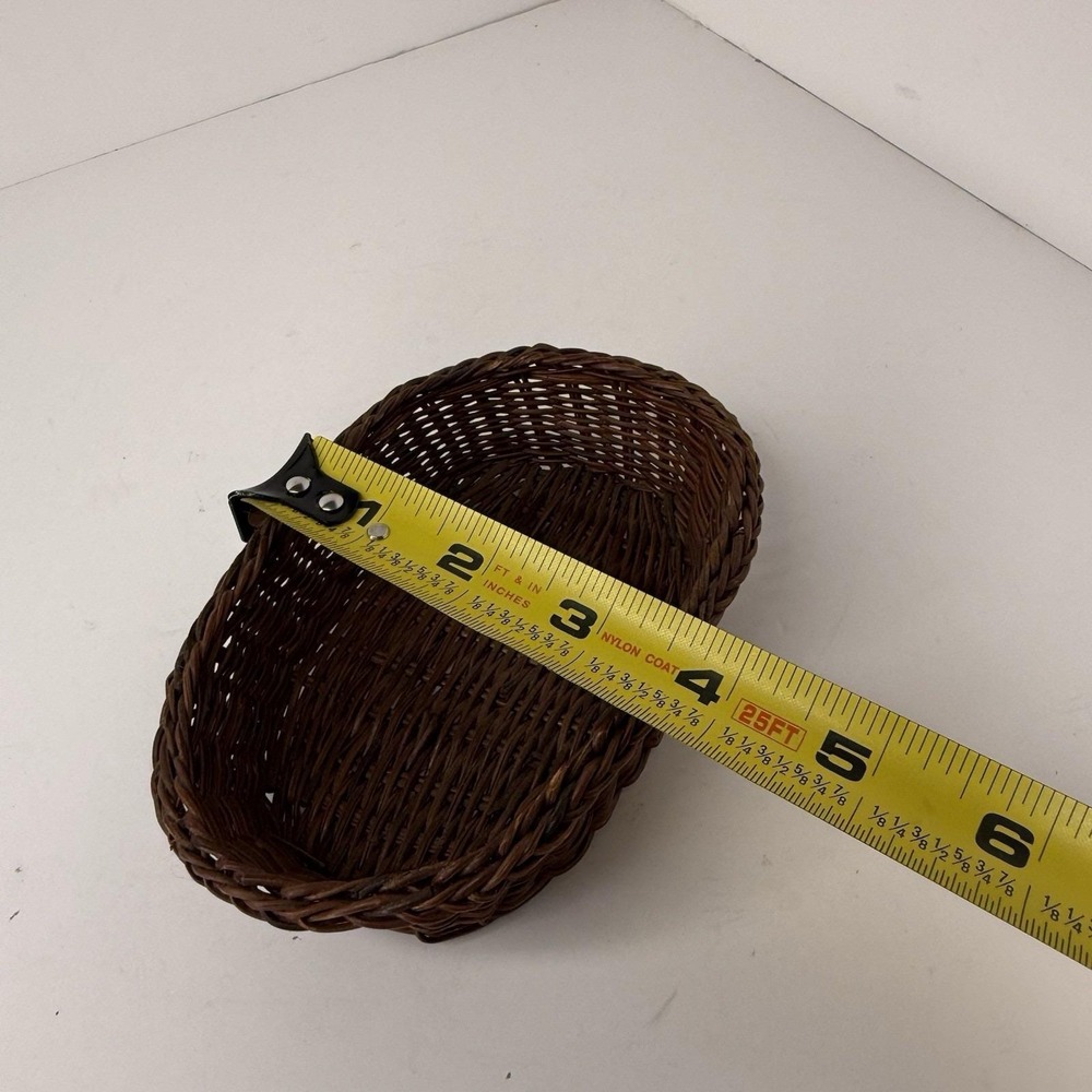 Lot of 6 Vintage Rattan,Wicker, Bamboo Handmade Baskets Boho Cottage Decor - Picture 11 of 16